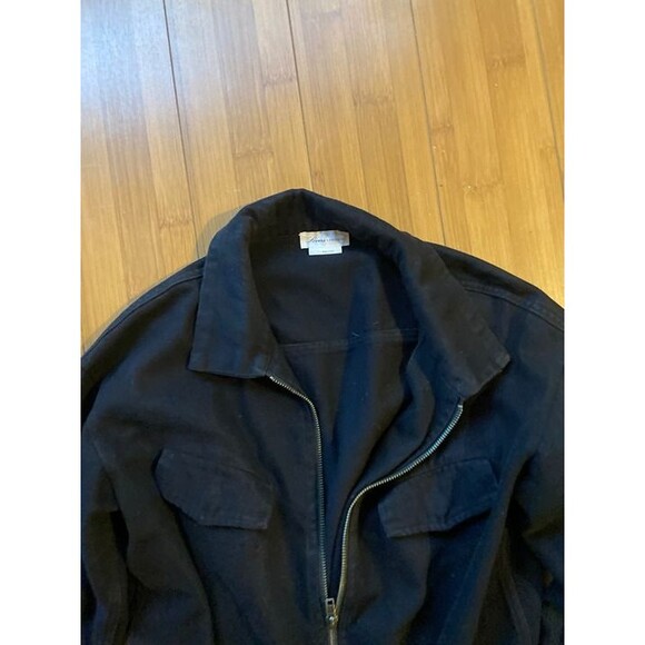 Revolve Lovers and Friends Black Denim Zip up Romper Black - No Belt - Small - Picture 3 of 5